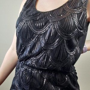 Black Sequined Romper, Alya